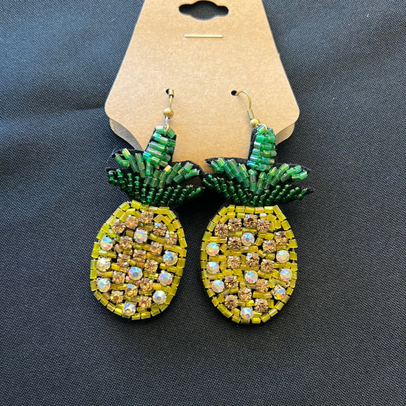 Diced Pineapple Earrings